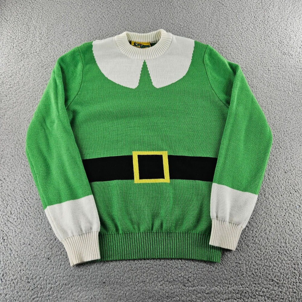 Tipsy Elves Buddy the Elf Ugly Christmas Sweater Mens Medium Green Holiday‎